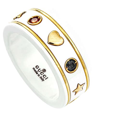 gucci icon ring with gemstones dupe